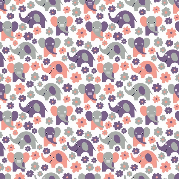 Elephant seamless pattern — Stock Vector