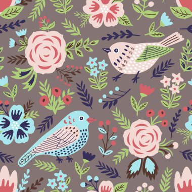 Kuş seamless modeli.