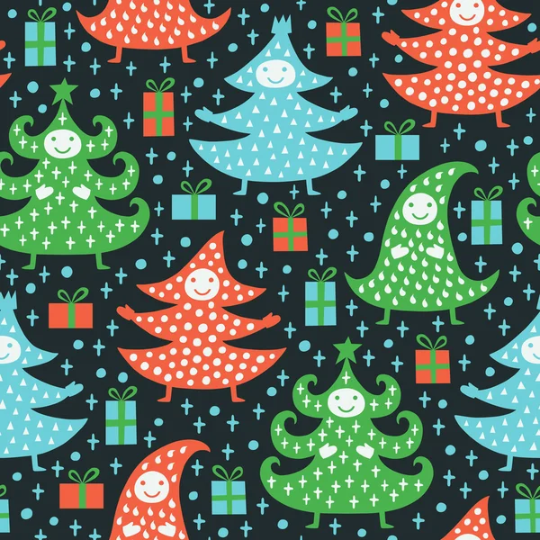 Noel ağacı pürüzsüz desen — Stok Vektör