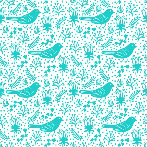 Bird seamless pattern — Stock Vector