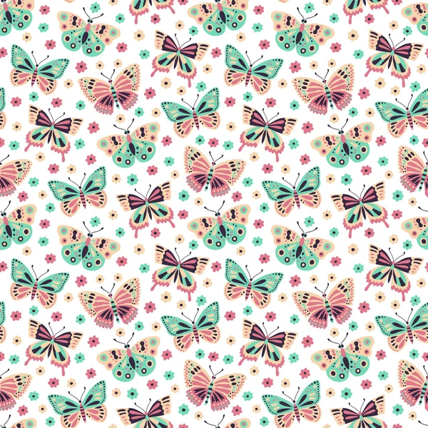 Butterfly seamless pattern — Stock Vector