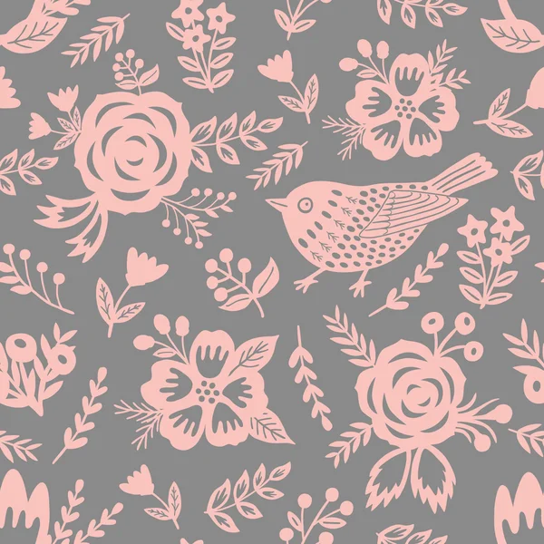 Bird seamless pattern. — Stock Vector