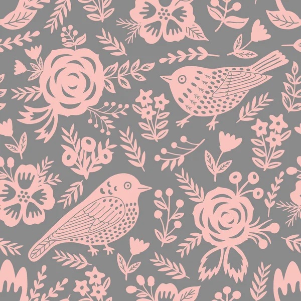 Bird seamless pattern. — Stock Vector