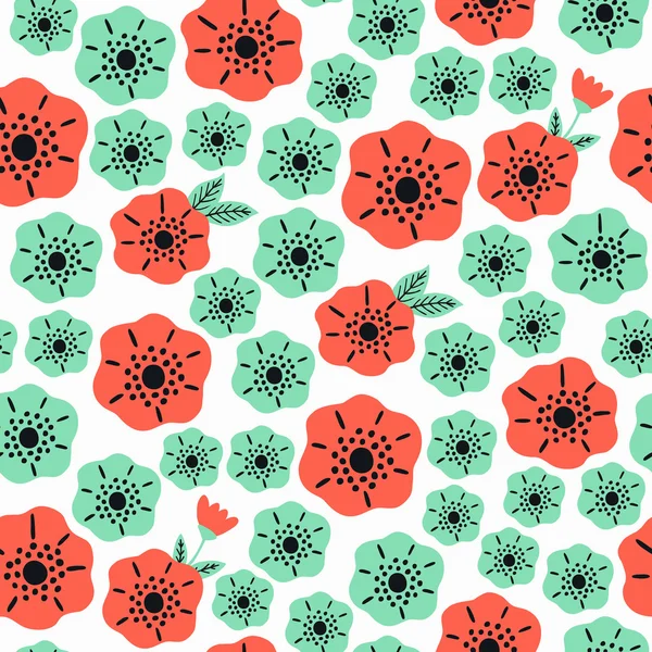 Poppy seamless pattern. — Stock Vector