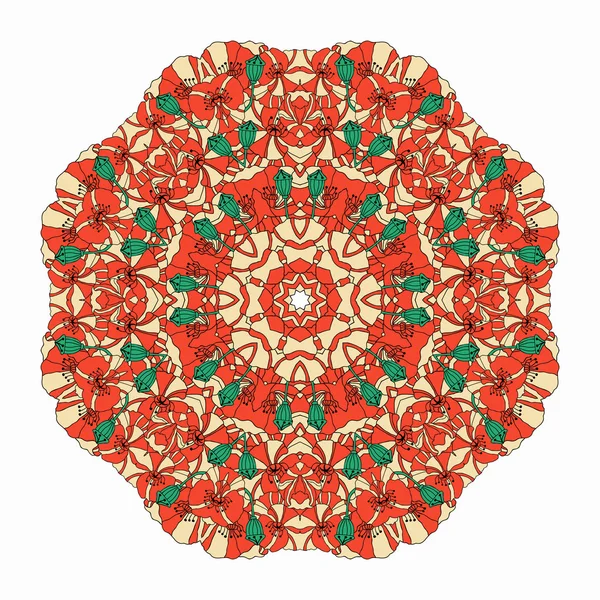 Modèle floral rond . — Image vectorielle