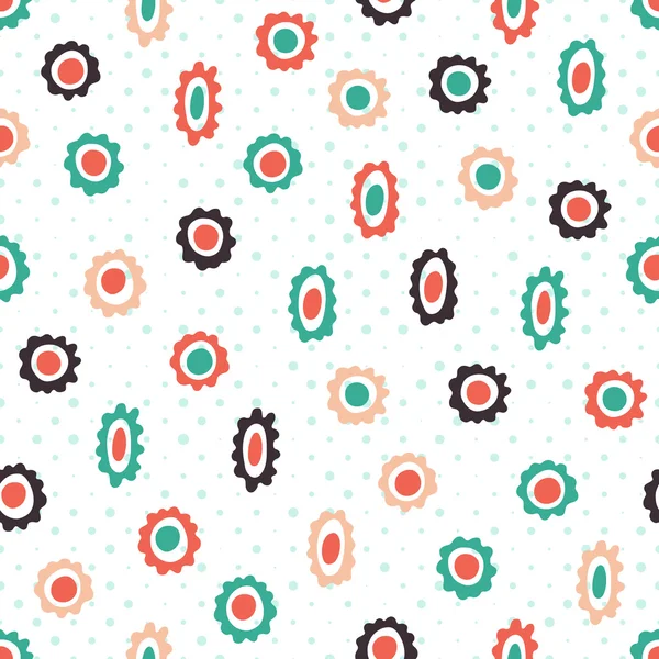 Fleur abstraite motif sans couture — Image vectorielle