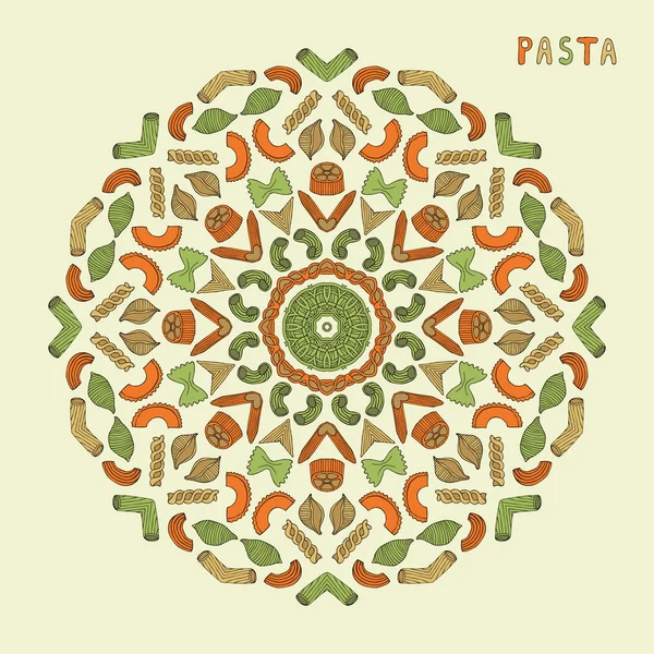 Carte de pâtes — Image vectorielle