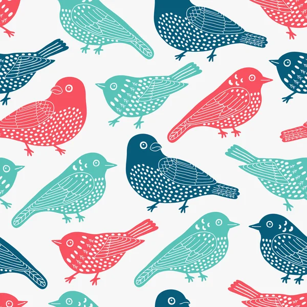 鳥のシームレスなパターン. — ストックベクタ