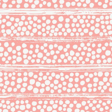 Elle çizilmiş fırça darbesi ve yuvarlak şekiller pürüzsüz arka plan. Vektör illüstrasyonu.