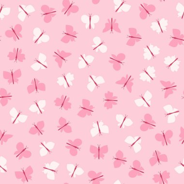 Butterfly seamless. Abstract background for kids. Vector illustration.