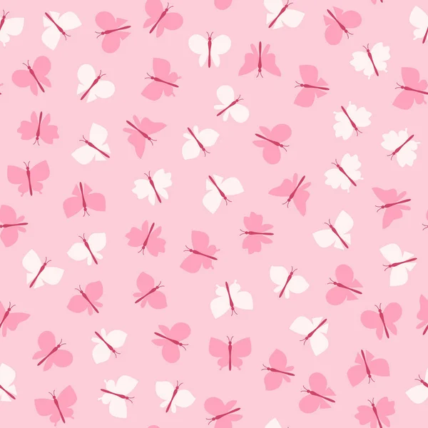 Butterfly Seamless Abstract Background Kids Vector Illustration — Stok Vektör