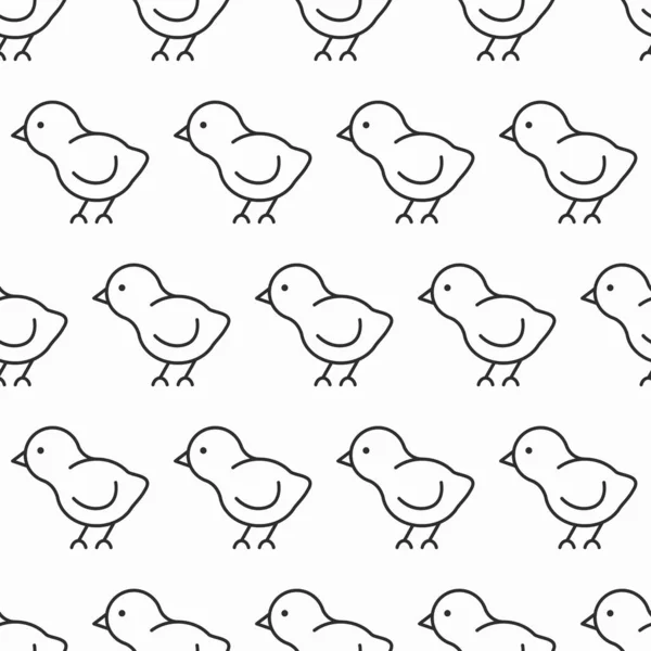 Chicken Seamless Pattern Vector Illustration — Vetor de Stock