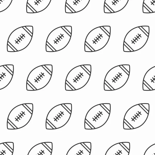 Rugby Ball Seamless Pattern Vector Illustration — 图库矢量图片