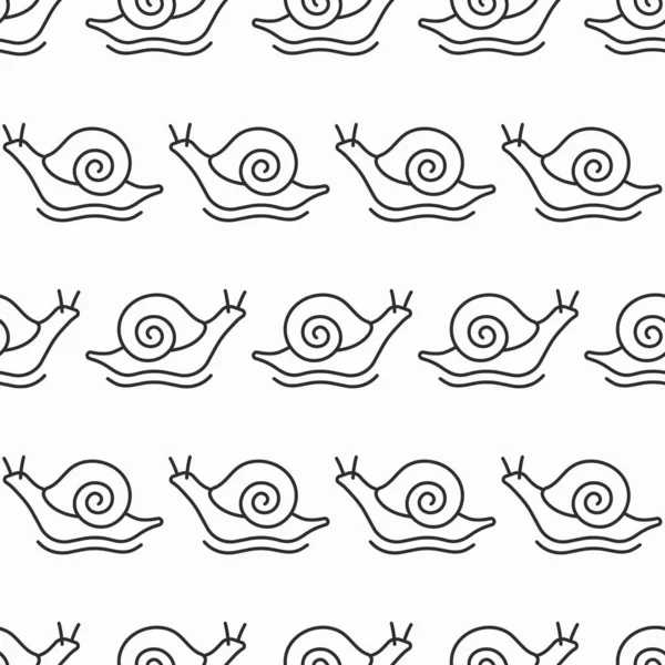 Snail Seamless Background Vector Illustration — Stok Vektör