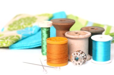 Sewing and Quilting Thread On White clipart