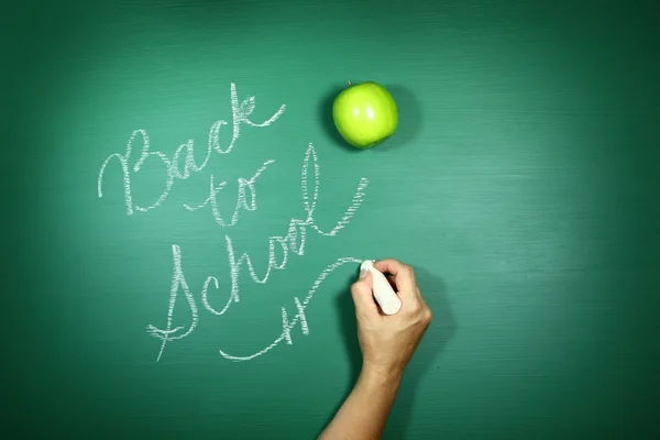 Back to School Written on a Chalkboard — Stock Photo, Image