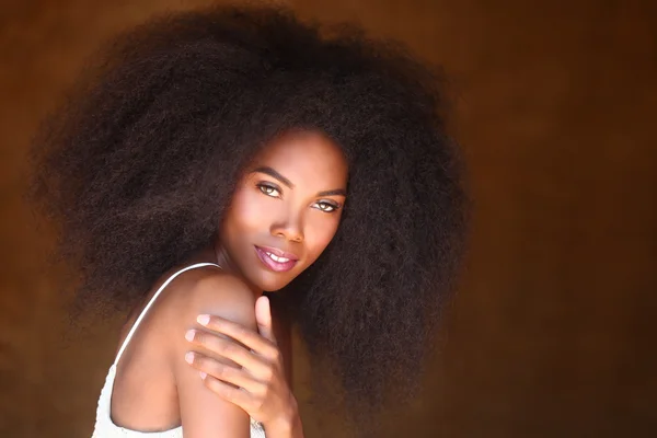 kabarık saçlı Afrika kökenli Amerikalı zenci kadın