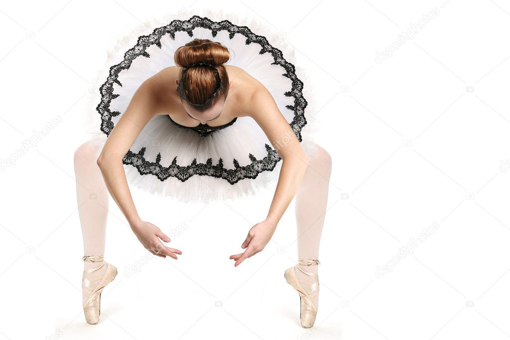 Ballet Dancer in Traditional Pancake Performance Outfit