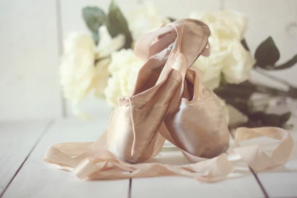Posed Pointe Shoes in Natural Light — Stock Photo, Image