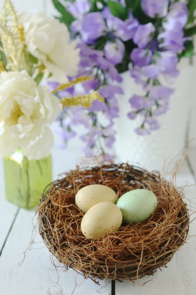 Easter Holiday Themed Still Life Scene in Natural Light — Stock Photo, Image