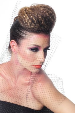 приголомшливі жінка з чистою і досконалий макіяж아름 다운 깨끗 한 여자와 완벽 한 메이크업 