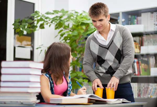 Students in a library Royalty Free Stock Images