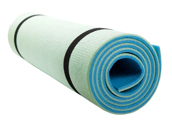 Yoga mat beyaz izole — Stok fotoğraf