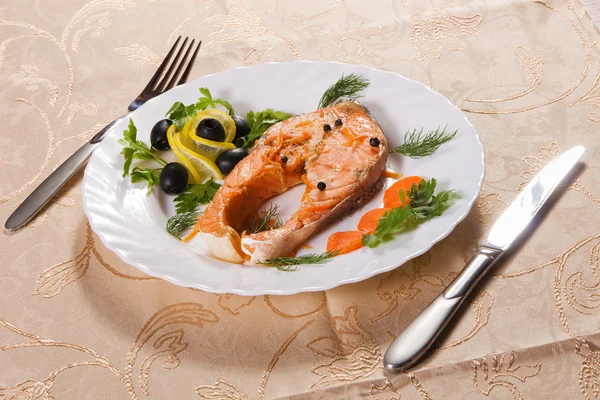 Salmon steak — Stock Photo, Image