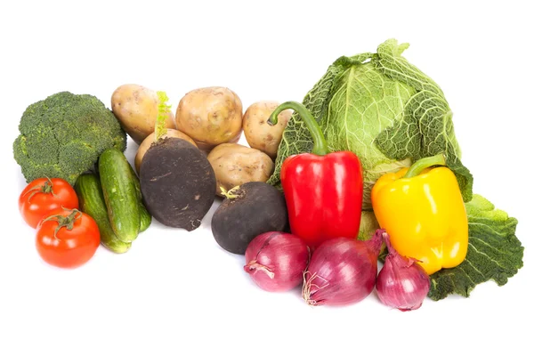 Vegetables isolated on white background — Stock Photo, Image