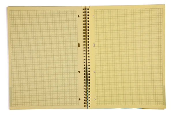 Gele papieren notitieblok — Stockfoto