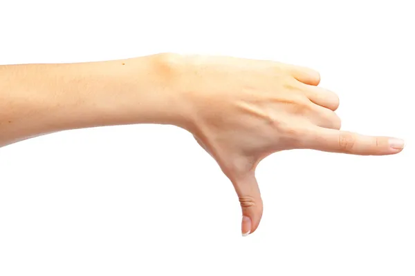 Ženská ruka izolované na bílém pozadí — Stock fotografie