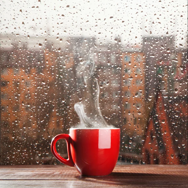 Steaming coffee cup — Stock Photo, Image