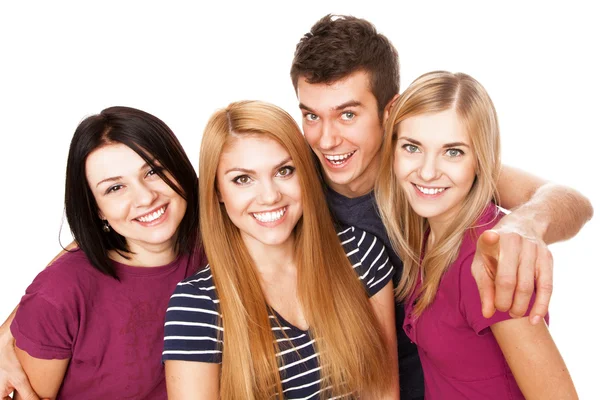 Alegre grupo joven — Foto de Stock