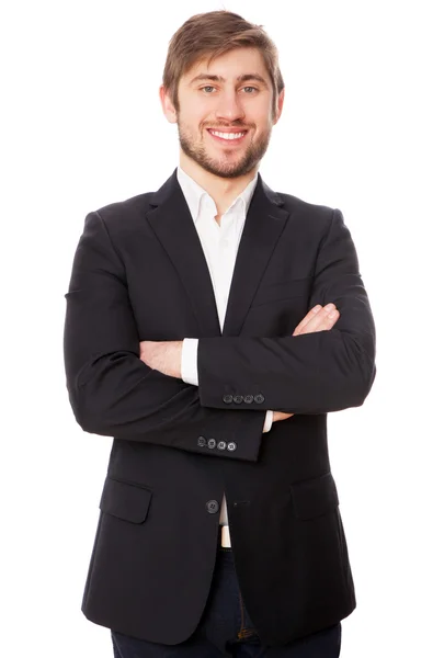 Fiatal üzletember fehér háttér — Stock Fotó