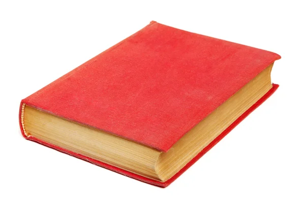 Rood boek geïsoleerd op witte achtergrond — Stockfoto