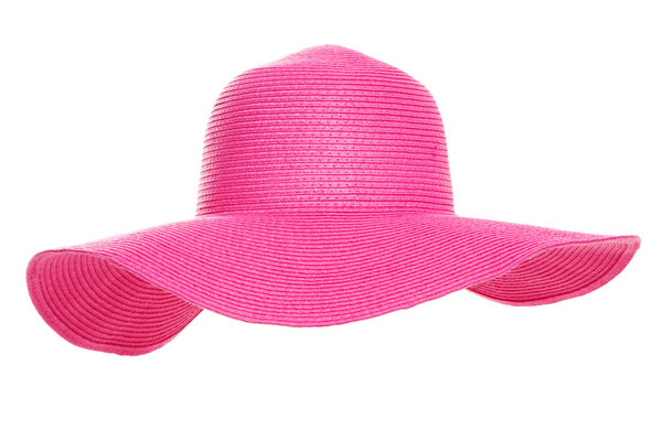 Summer beach hat isolated on white background