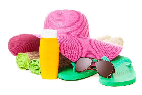 Beach accessories - summer travel — Stock Photo, Image