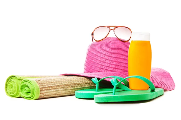 Beach accessories - summer travel — Stock Photo, Image