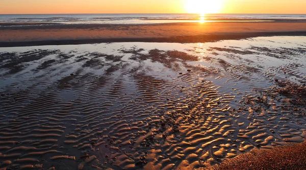 Prachtige Zonsondergang Boven Oceaan — Stockfoto