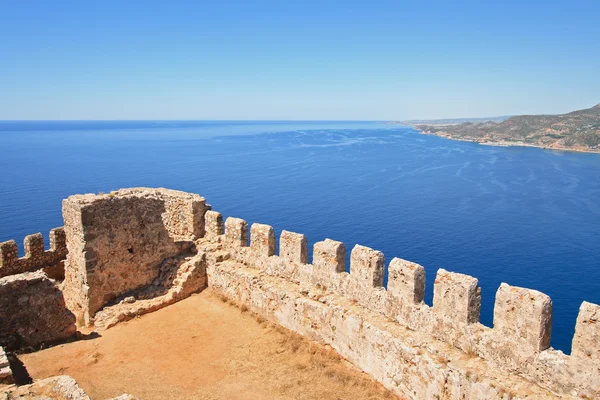 Fortaleza de Alanya e mar, Turquia — Fotografia de Stock