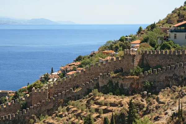 Alanya muralla de la fortaleza, Turquía — Foto de Stock