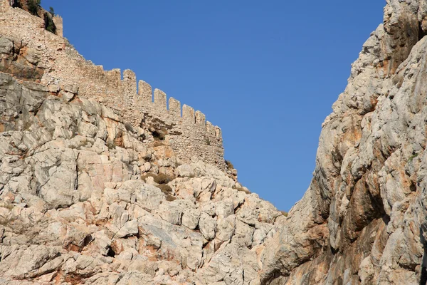 Τοίχου φρουρίων Alanya — Φωτογραφία Αρχείου