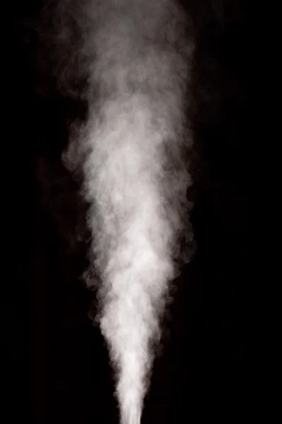 White steam on the black background — Stock Photo, Image