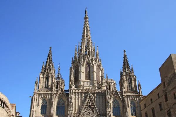 Barcelona katedralen fasad — Stockfoto