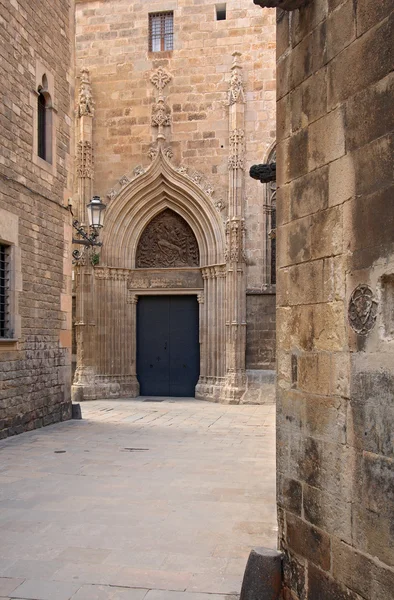 Barri gotic (gotische wijk). Barcelona, Spanje — Stockfoto