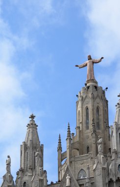 Kilise Dağı tibidabo Barcelona'da sacred Heart