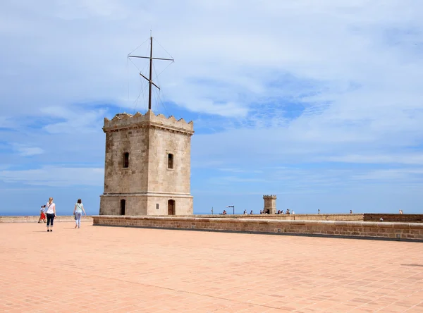 Big tower of Castle of Montjuic, Barcelona — Stock Photo, Image