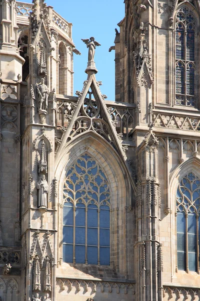Barcelona katedral cephe detayları, İspanya — Stok fotoğraf