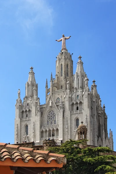 Church of the Sacred Heart on Mount Tibidabo in Barcelona — Stock Photo, Image