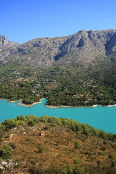 Zbiornik guadelest, w pobliżu benidorm, Walencja — Zdjęcie stockowe